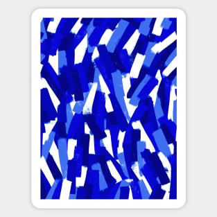 Abstract Blue Brush Stroke Smudgy Pattern Sticker